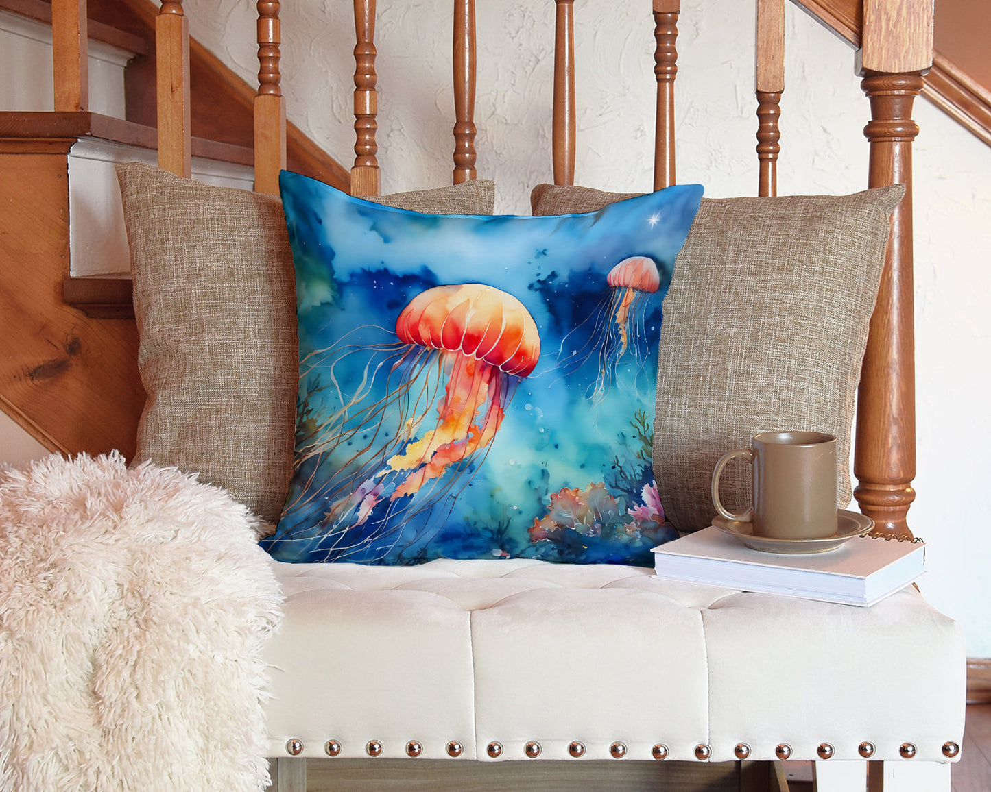 Jellyfish Throw Pillow-2