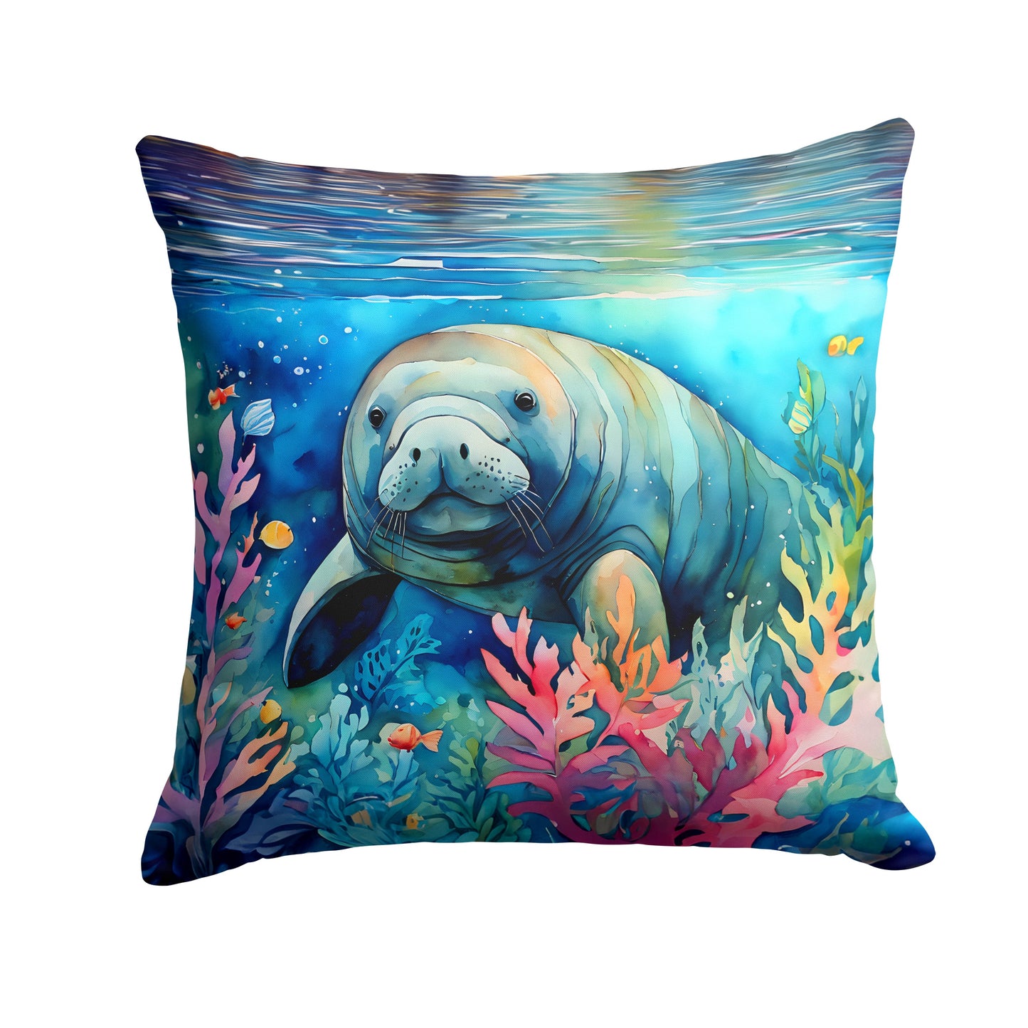 Manatee Throw Pillow-0