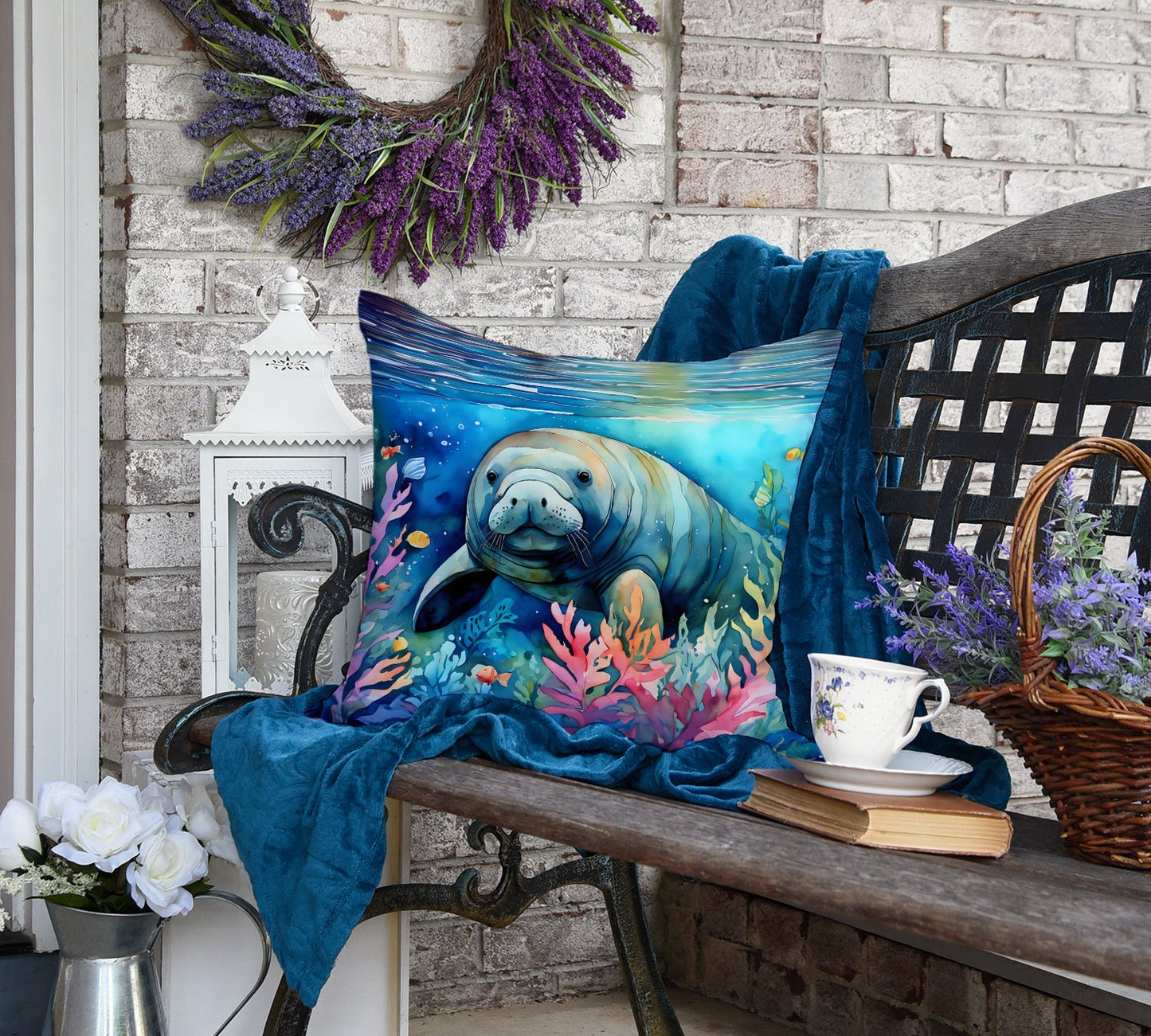 Manatee Throw Pillow-3