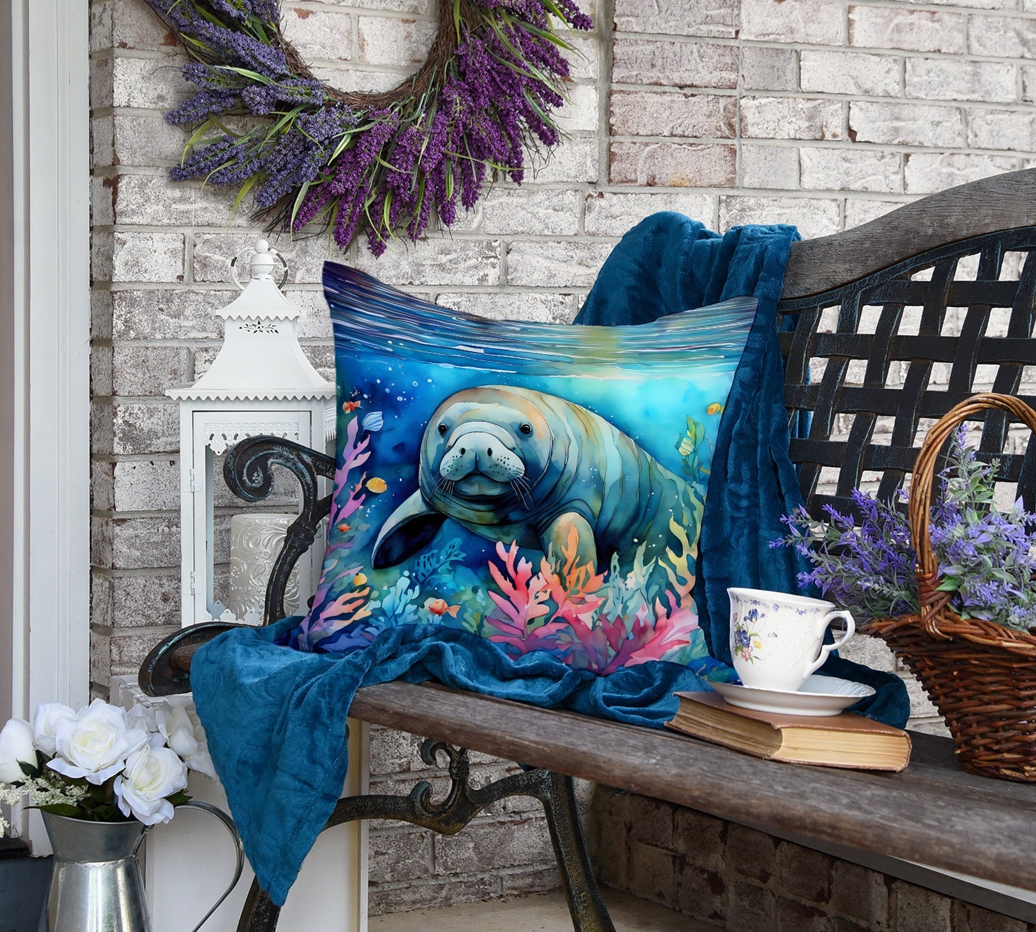 Manatee Throw Pillow-3