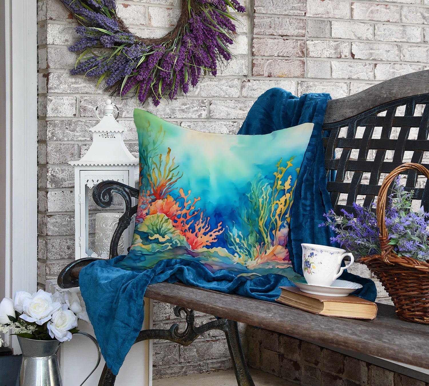 Seaweed Throw Pillow-3