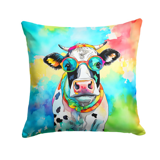 Hippie Animal Cow Throw Pillow-0